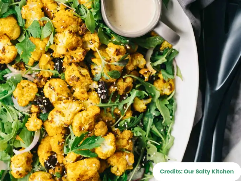 roasted cauliflower with turmeric