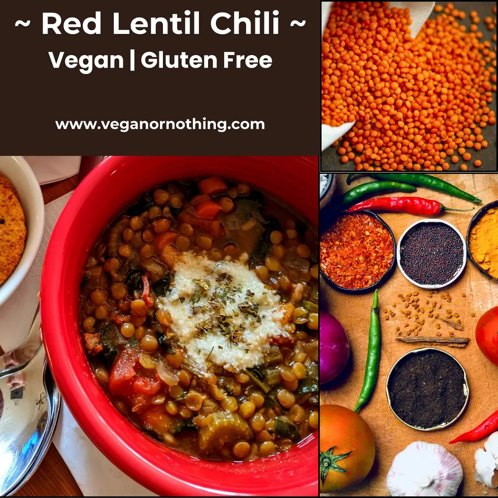 vegan red lentil chili